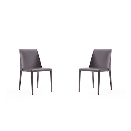 Manhattan Comfort Paris Dining Chair in Grey (Set of 2) DC032-GY